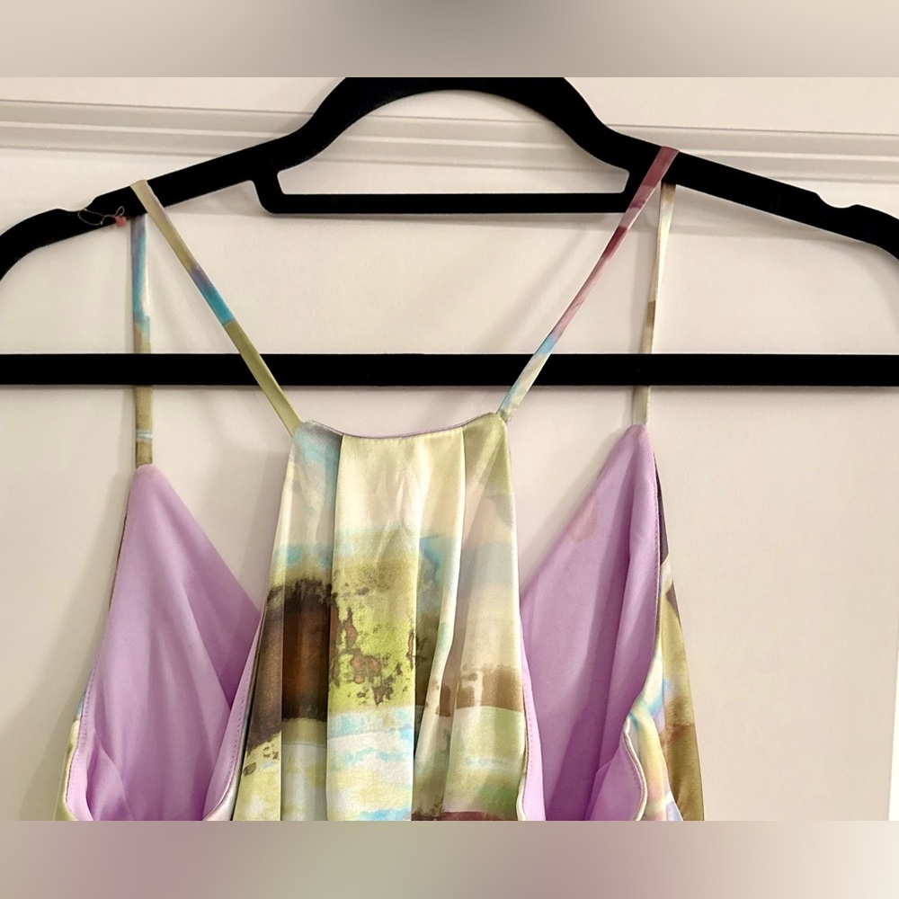 Nicole Miller Multicolor Abstract Maxi Dress 👗 - Picture 4 of 8